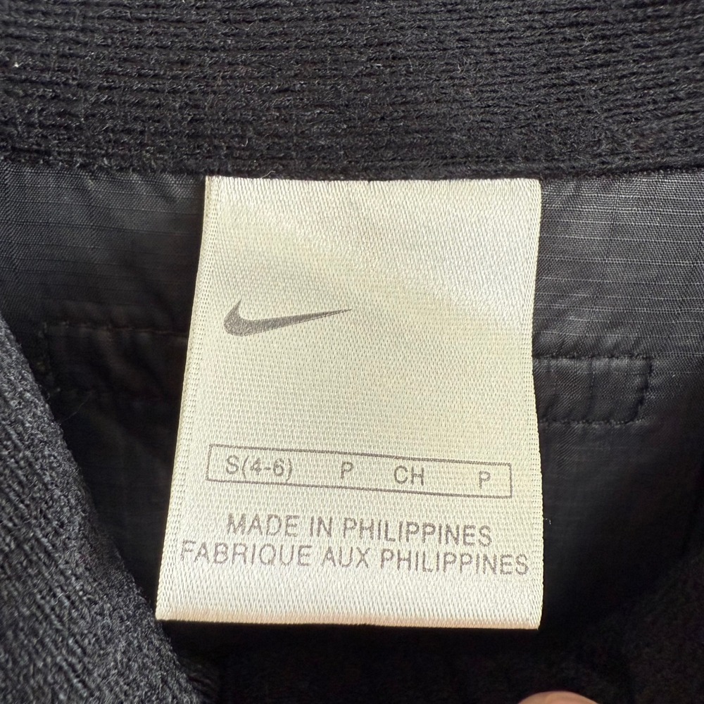 Nike Running Windbreaker Jacket Black White Piping Ripstop Mens Small S 4-6 - Picture 5 of 11